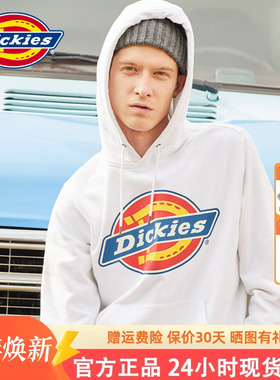 DickiesLOGO印花连帽情侣款卫衣秋冬季男式全棉毛圈布上衣8715