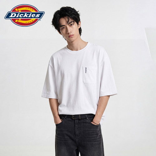 Dickies帝酷适2026夏季新款男士短袖T恤宽松休闲圆领口袋半袖J