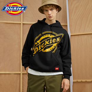 宽松潮流上衣7030 长袖 Dickies新品 logo印花连帽卫衣男秋冬新品