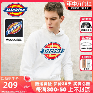 Dickies新款 logo全棉加绒上衣学生女7060 连帽卫衣男春夏情侣经典