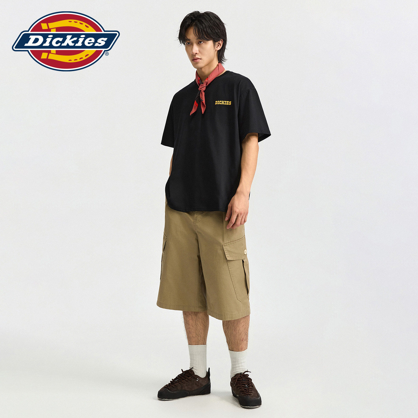 Dickies帝酷适美极简粗体字母标识落肩短袖T恤男女同款休闲上衣