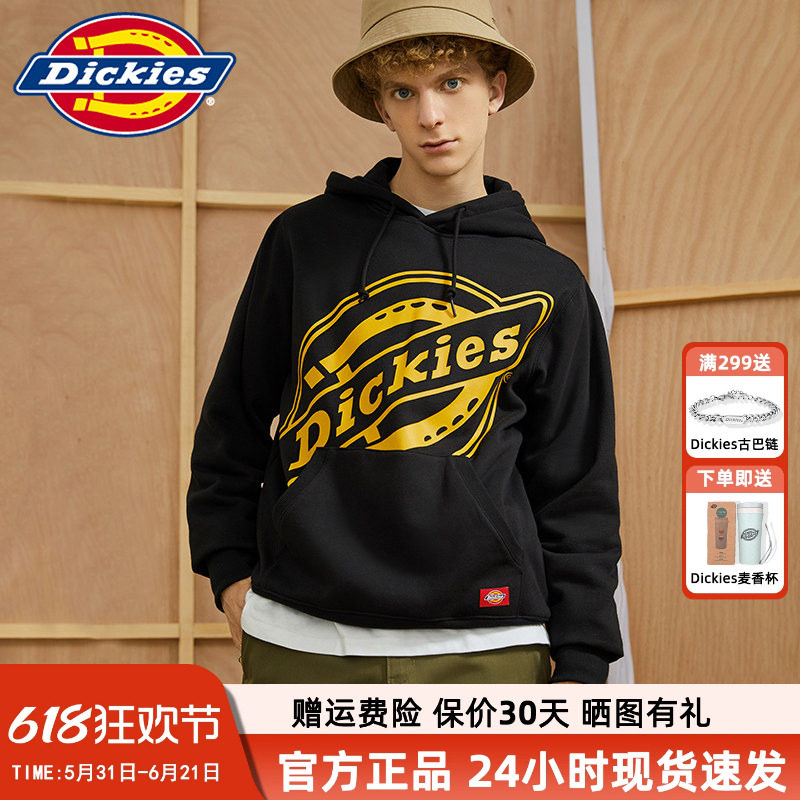 Dickies新品logo印花连帽卫衣男秋冬新品长袖宽松潮流上衣7030