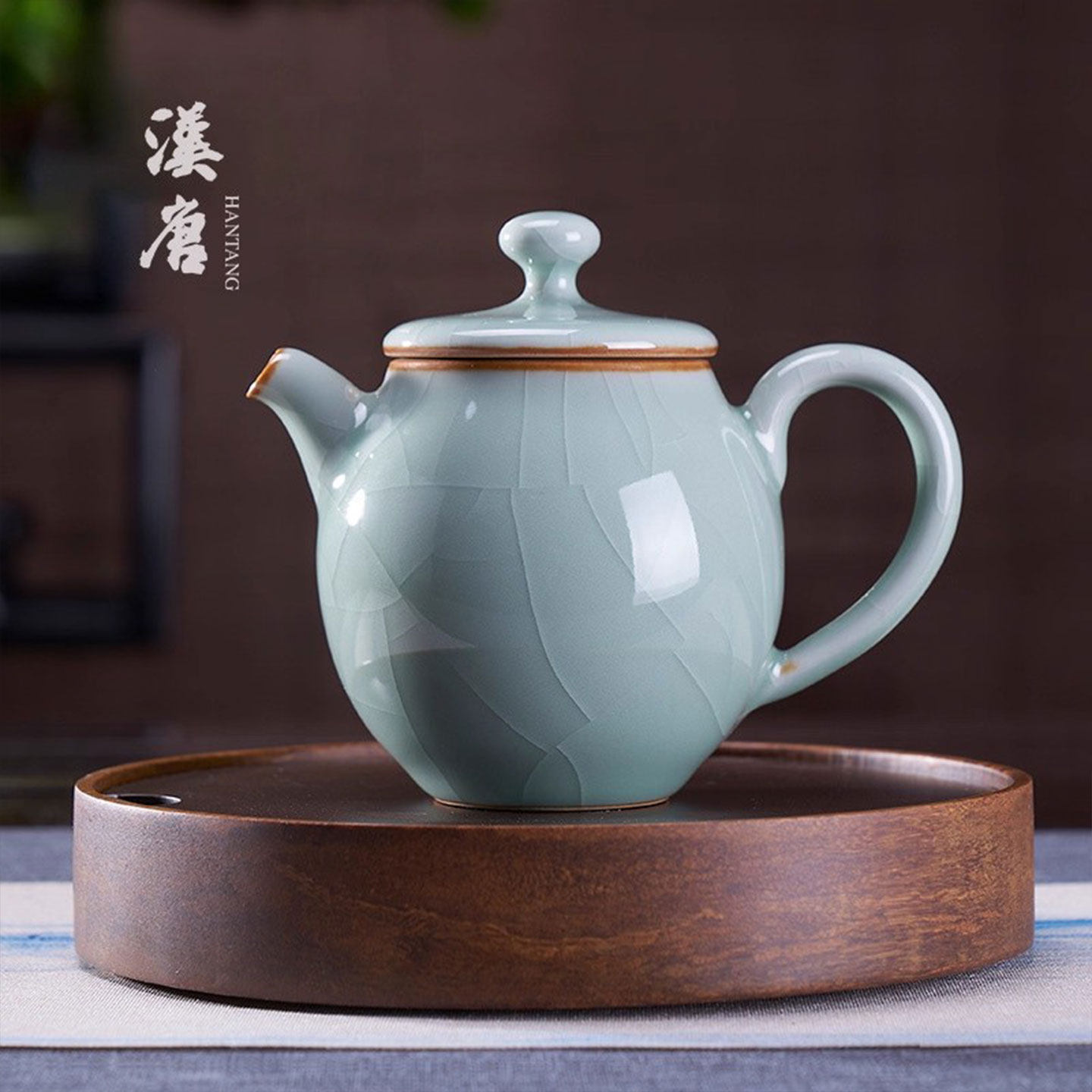 汉唐青瓷茶壶陶瓷专用泡茶壶开片单壶茶杯家用景德镇功夫茶具套装,餐饮具,茶壶,淘宝优惠券,粉丝福利购,淘宝优惠卷