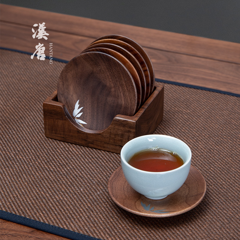 汉唐杯垫茶托隔热防烫茶道配件