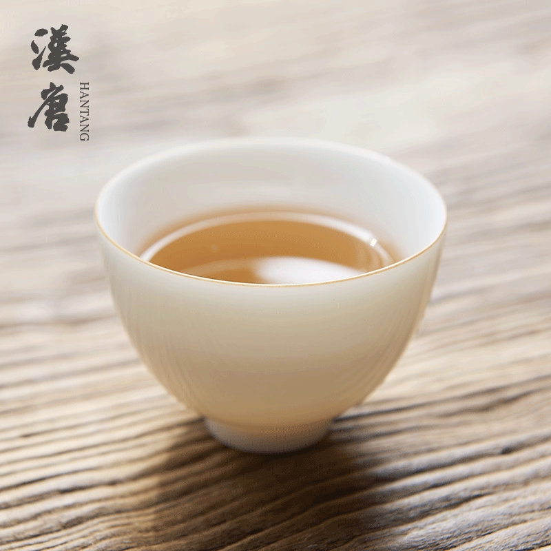 汉唐德化白瓷茶杯家用玉瓷品茗杯