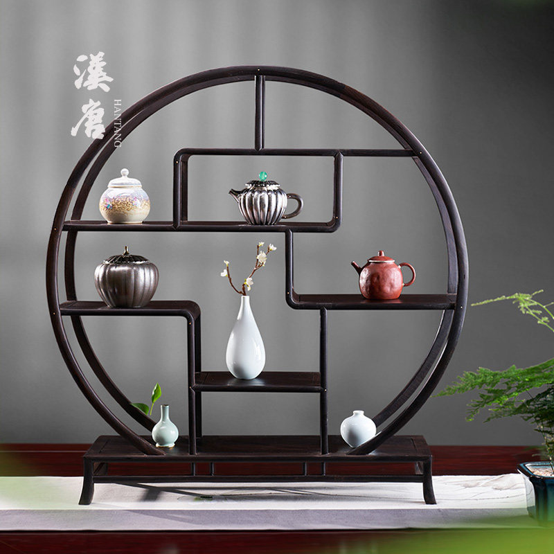 汉唐博古架实木中式多宝阁紫砂茶壶茶具架子置物架古董摆件展示架