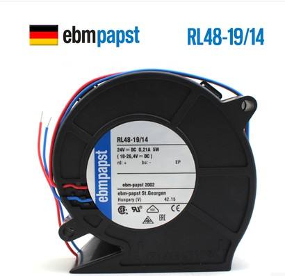 德国ebmpapst风机RL48-19/14 24V 0.21A 5W 涡轮鼓风机 散热风扇