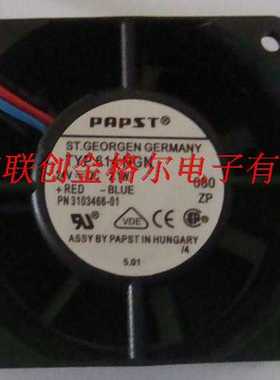 TYP 614NGN 原装德国PAPST 24VDC 2.1W 60*60*25MM 高端设备风扇