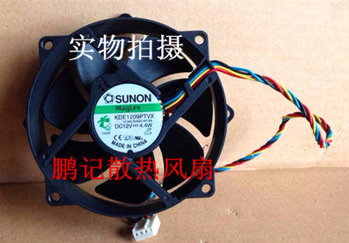 原装SUNON建准 9cm 9025 9225 4针磁浮风扇 KDE1209PTVX 12V 4.4W