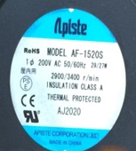 正品Aplste 172*150*38MM AC200V 29/27W AF-1520S 交流散热风扇