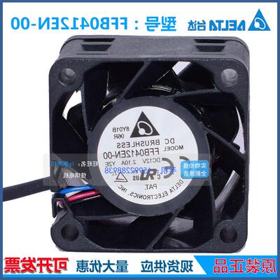 全新FFB0412EN-00 4cm 4028 12V2.10A服务器电源暴力散热风扇