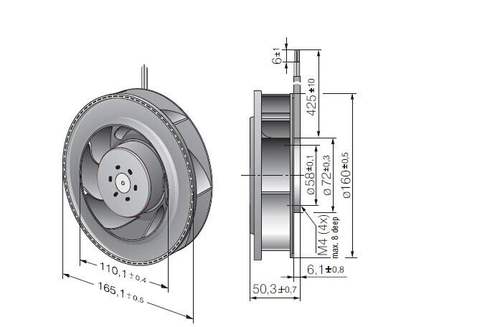 法国 ECOFIT 2RRE15 220X45R 230V 50/60Hz 89/138W 离心风机