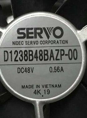 日本伺服SERVO 48V 0.56A 12038铝框散热风扇D1238B48BAZP-00