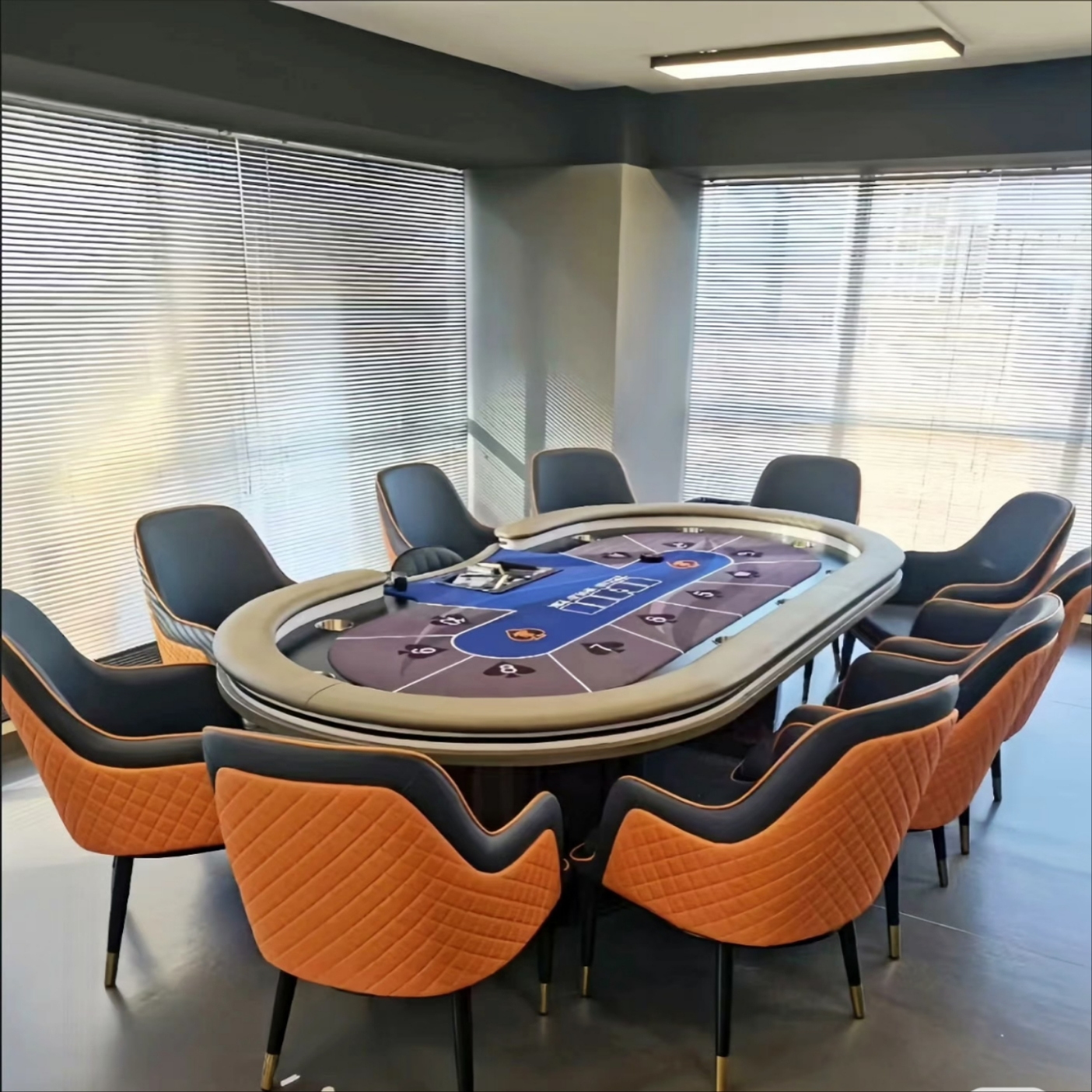 豪华德州扑克筹码桌可定