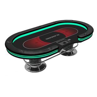 德州扑克桌子前后LED灯USB充电可定制德扑扶手牌筹码桌子