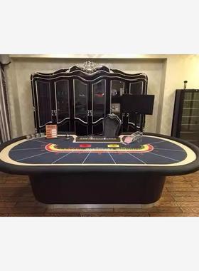 出口扑克牌桌新款椭圆德州扑克桌折叠专业俱乐部赛事桌现货可定制