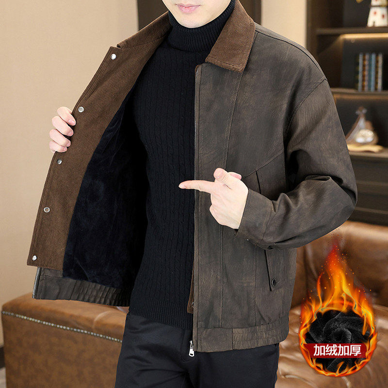 皮衣男秋冬季男装潮2025新款