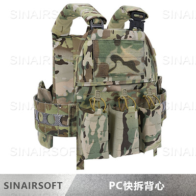 跨境 亚马逊 V5-PC快速拆卸背心 战术500D尼龙激光切割快拆款