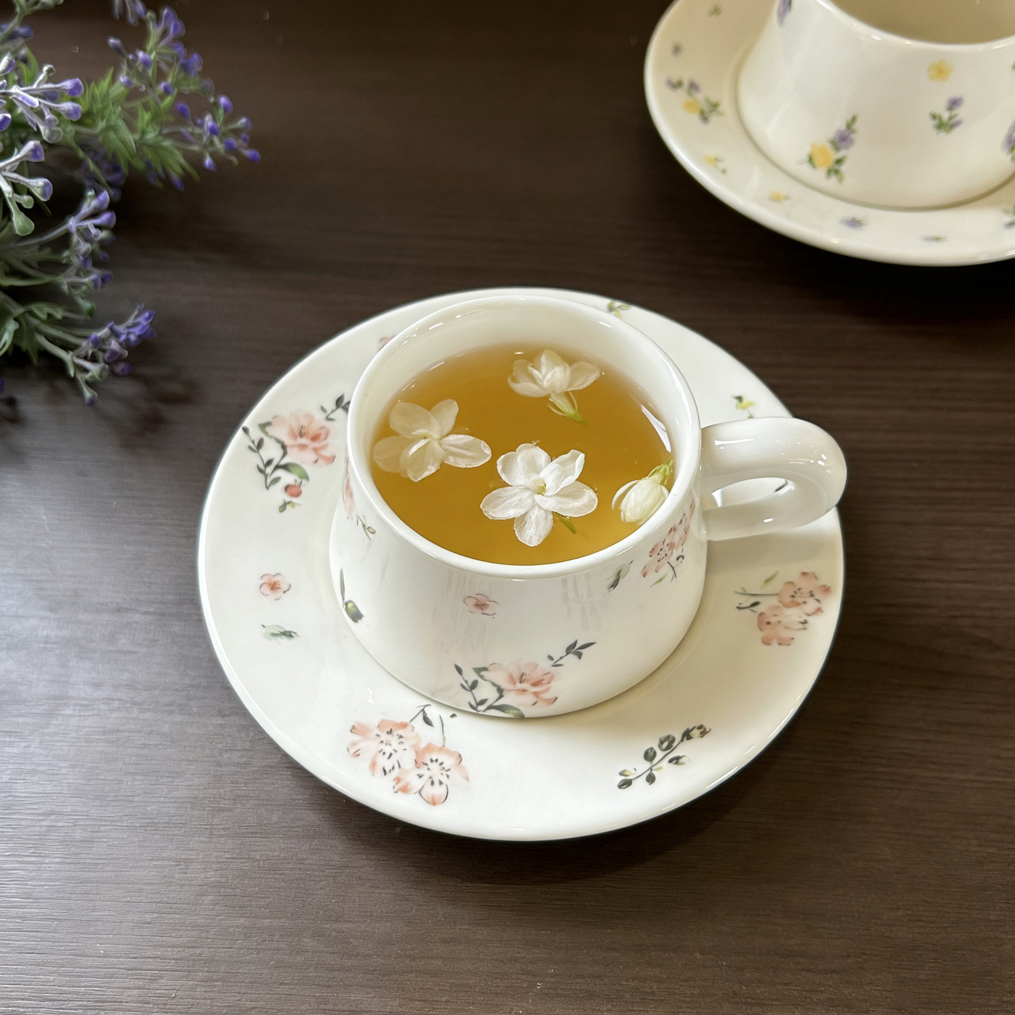 韩式ins风碎花陶瓷杯碟咖啡杯