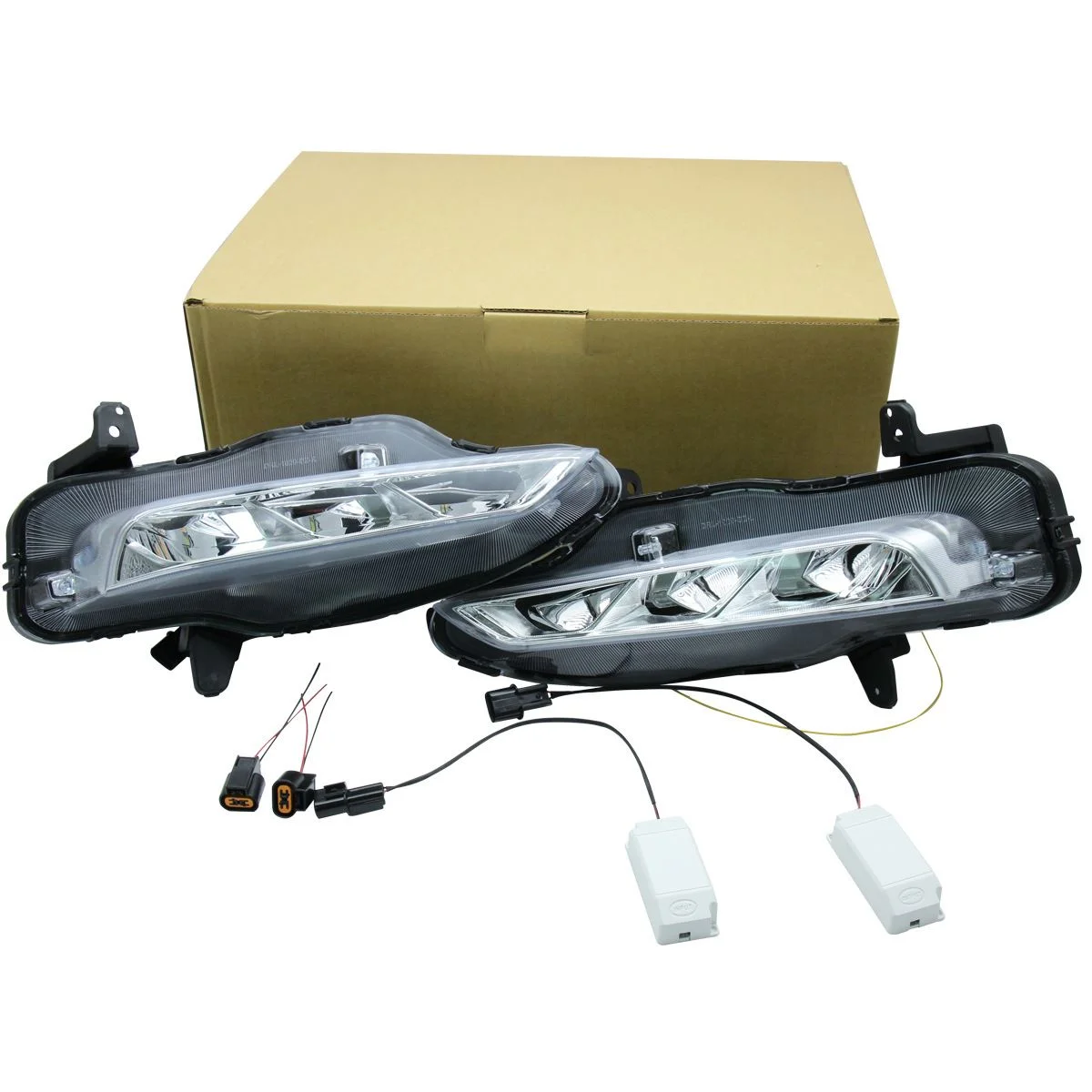 适用于KA Optima K5 2018 - 2019  带黄光转向汽车日间行车灯