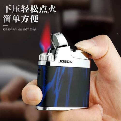 JOBON中邦ZB318C磕头充气打火机防风红色火焰金属快手新爆款