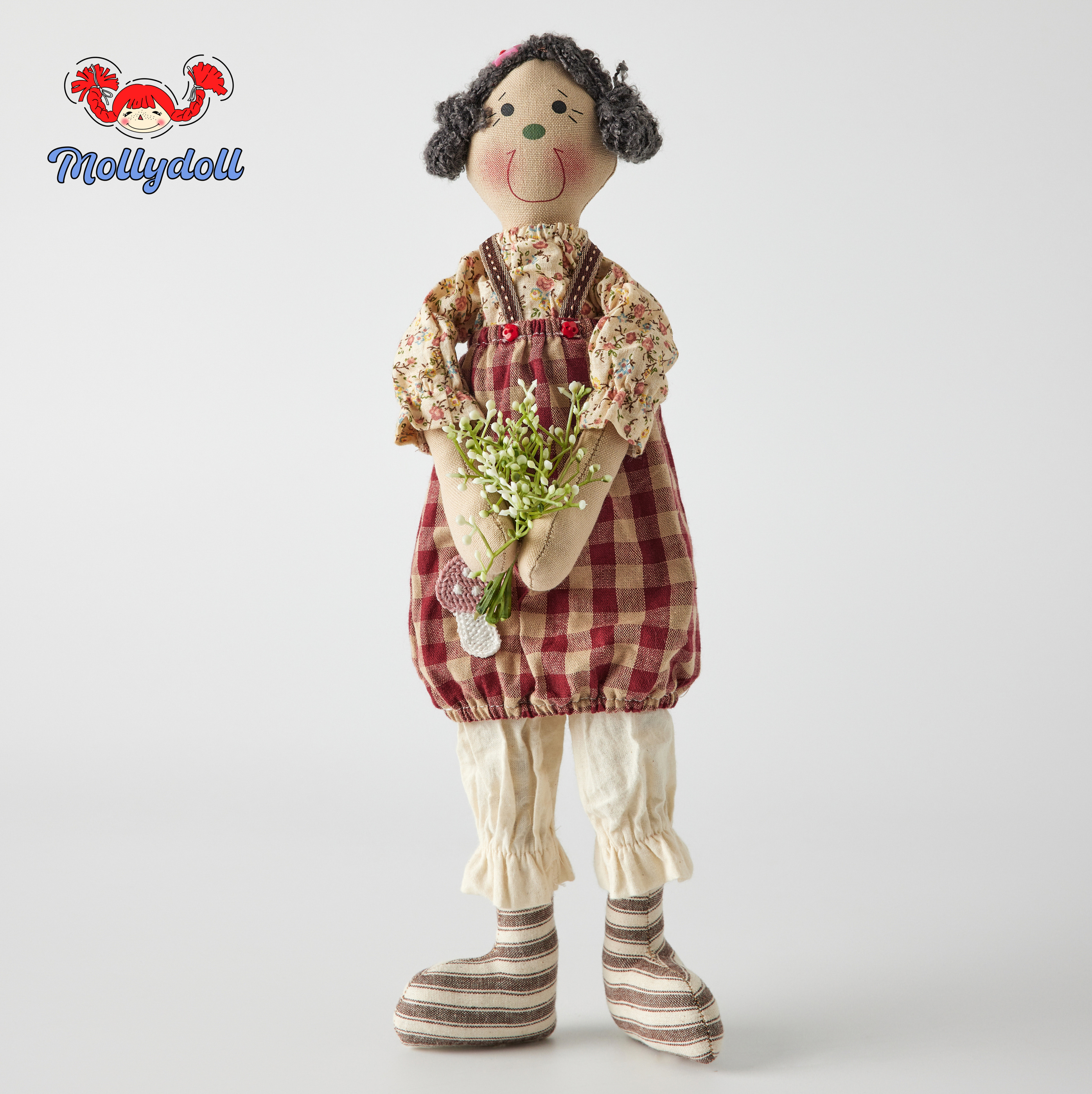 Mollydoll手工娃娃玩偶乡村摆件生日礼物玛雅40CM毛绒玩具公仔