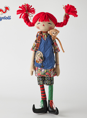 Mollydoll手工娃娃玩偶摆件皮皮毛绒玩具公仔生日圣诞礼物送女友