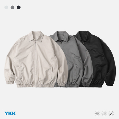 25AW日系复古翻领洗水短宽BOXY版型哈林顿通勤夹克外套