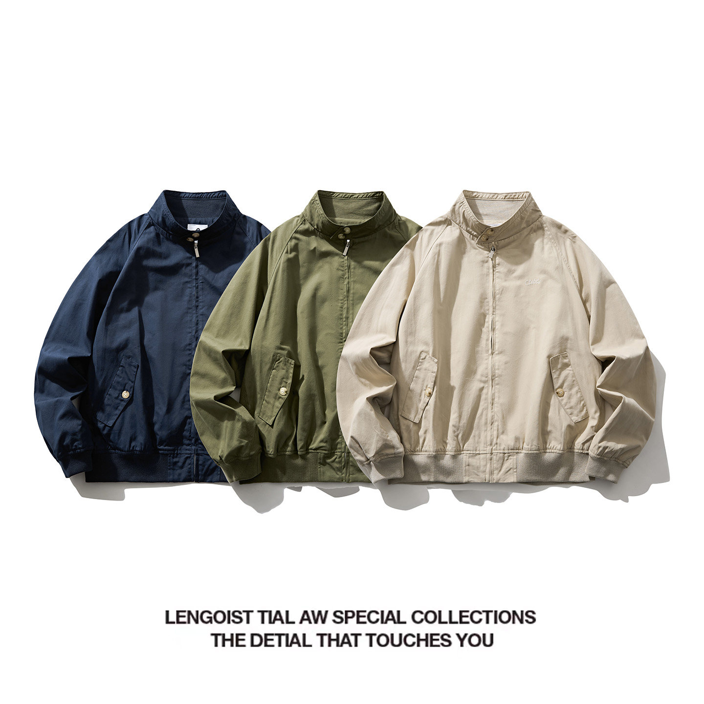 26ss厚实机能英式经典哈林顿翻领三色经典长袖拉链防风夹克外套,男装,夹克,淘宝优惠券,粉丝福利购,淘宝优惠卷