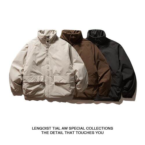 LENGOIST TIAL OUTDOOR STYLE 复古防风立领厚实男女插袋棉衣外套