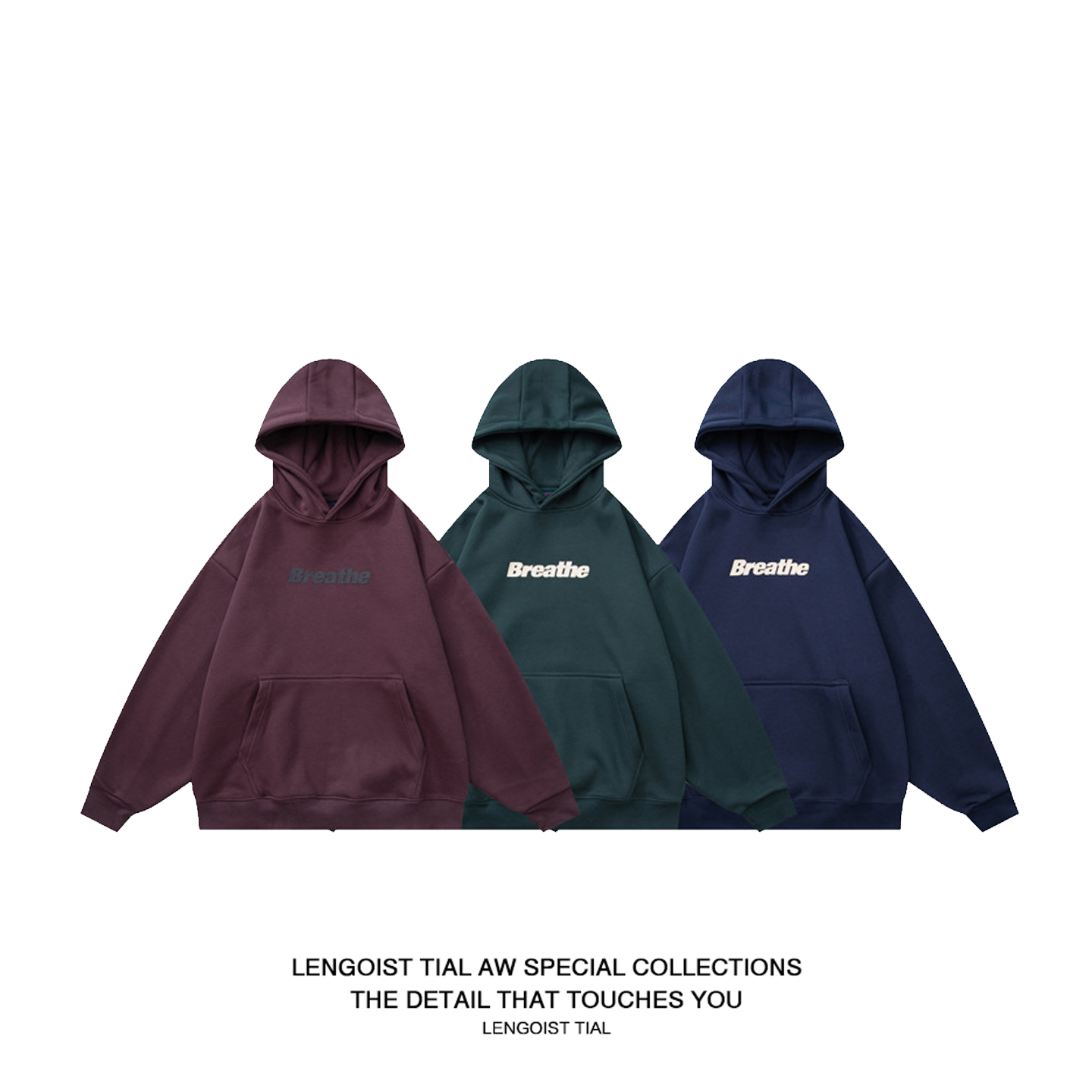 480克重磅英文字母印花连帽基础卫衣秋季新款落肩袖街头休闲帽衫