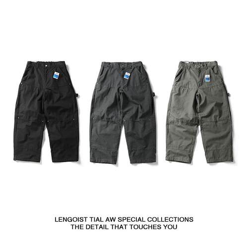 日系复古阿美咔叽厚实重磅伐木裤改良cargo pants 长裤休闲阔腿