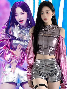 aespa女团柳智敏supernova同款打歌服未来科技感爵士舞台表演出服