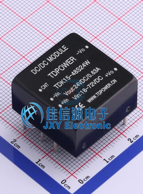 电源模块    TDK15-48S24W  TDPOWER(腾达电源)  插件