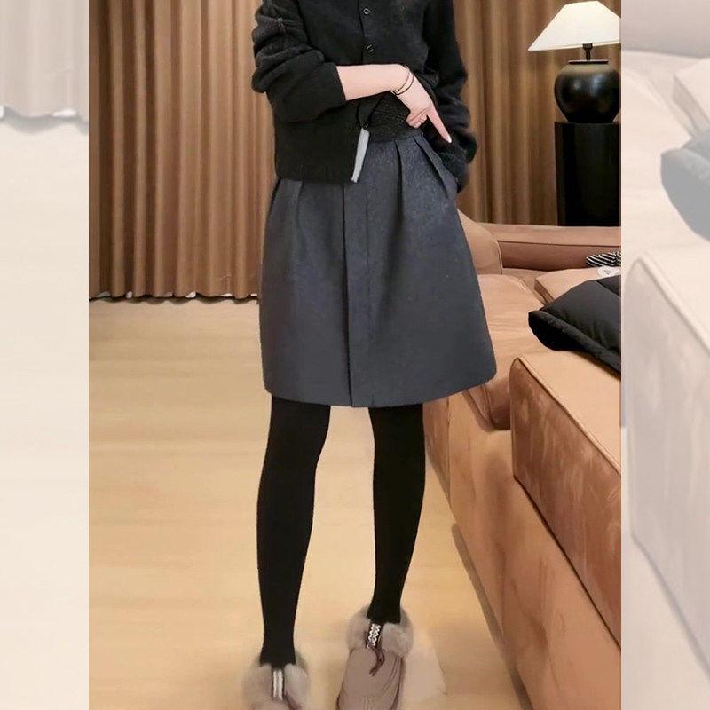复古灰色加厚毛呢木桶裙短裙女冬季流行新款显瘦遮肉减龄半身裙子,女装/女士精品,大码半身裙,淘宝优惠券,粉丝福利购,淘宝优惠卷