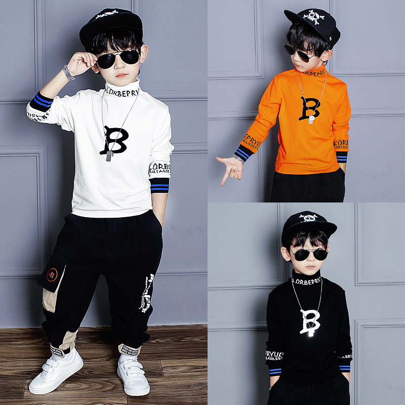 儿童t恤长袖打底衫半高领