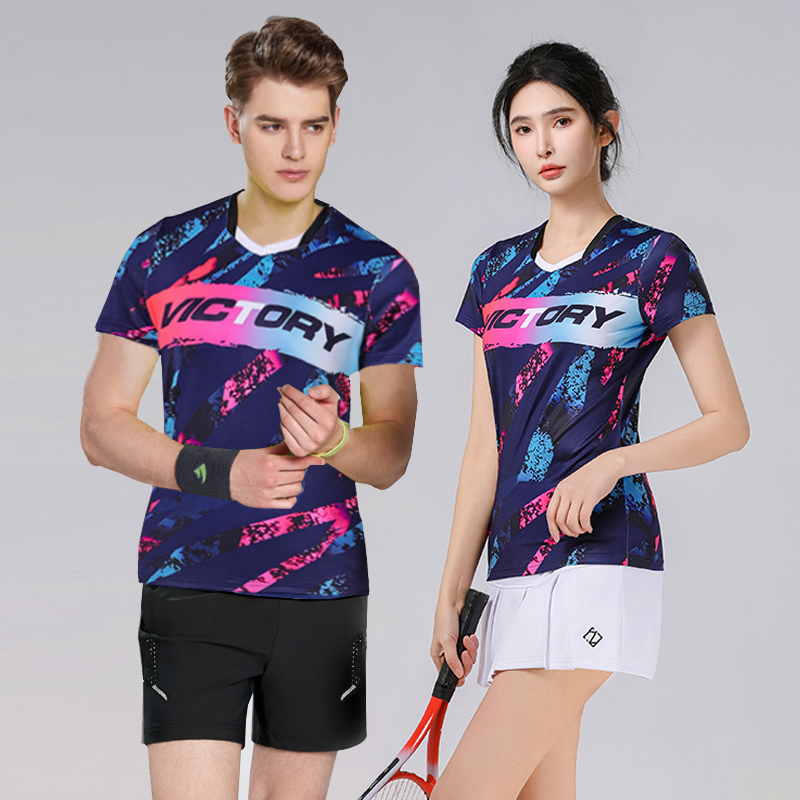 羽毛球服女套装情侣运动速干上衣男新韩版网孔定制团购乒乓跑步服