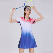 羽毛球服女连衣裙运动速干女士短袖 上衣情侣新透气t恤乒乓网球服