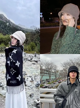 国现李兰迪同款CA4LA tam02717*02666飞行帽护耳帽