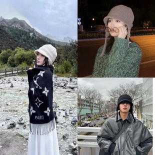 国现李兰迪同款CA4LA tam02717*02666飞行帽护耳帽