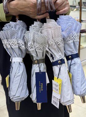 国内现货Lanvin弯把晴雨两用伞1级遮光可折叠遮阳伞jt polo