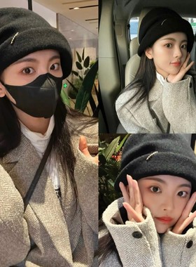 杨超越同款国现maxim kobe M4052日本制羊毛织帽保暖堆堆帽冷帽