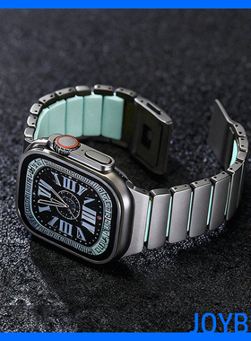 夜光S11铝合金属Ultra磁吸适用iWatch苹果手表带46纯钛不锈钢49mm