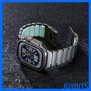 夜光S11铝合金属Ultra磁吸适用iWatch苹果手表带46纯钛不锈钢49mm