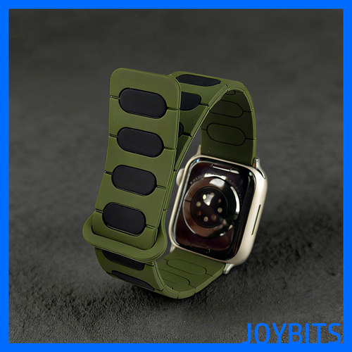 磁吸拼双色S11硅胶表带适用iWatch苹果手表Ultra防水回环46/49mm