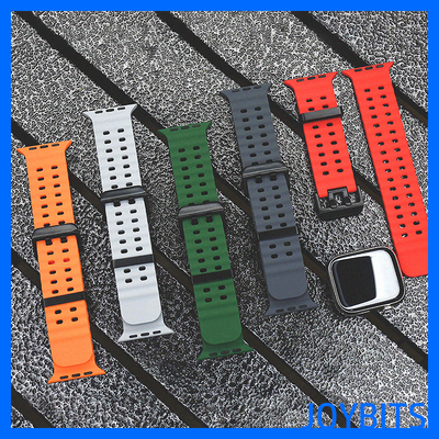 透气洞洞S10橡硅胶S9表带适用iWatch苹果手表Ultra2运动防水49mm