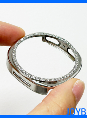 镶闪钻保护壳适用三星手表Galaxy watch8满钻半包防摔套框40/44mm