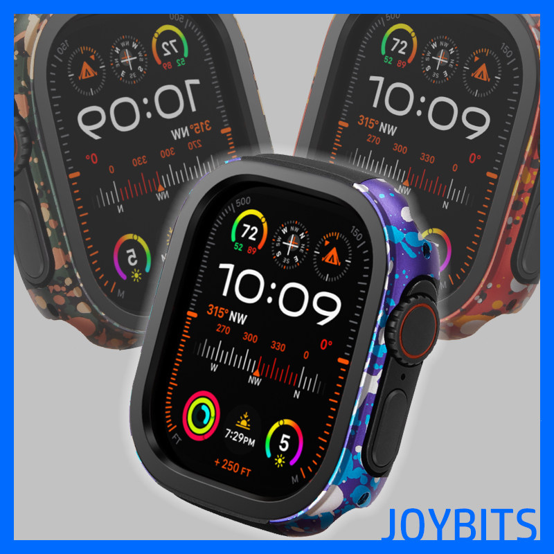 迷彩铝合金属Ultra2保护壳适用iWatch苹果手表S10防摔一体46/49mm