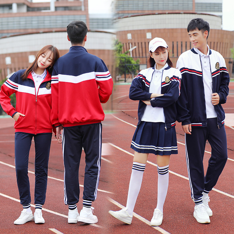 中小学生校服套装学院风韩国英伦班服初中高中生秋季运动服棒球服
