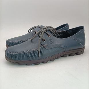 欢腾断码休闲软皮防滑底时尚春秋男鞋38 43码头层牛皮系带皮鞋